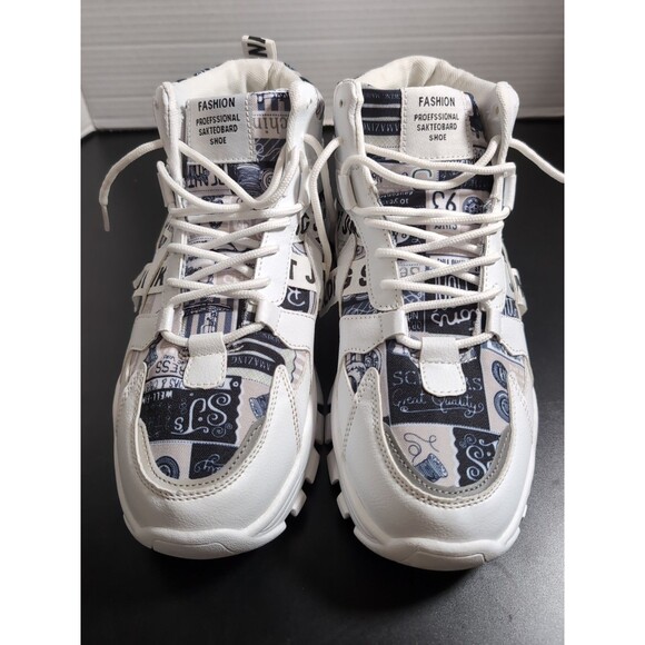 FASHION SPORTS PROFESSIONAL SKATEBOARD SHOES MEN\'S SIZE 10.5 (44) WHITE  NWOT main image 12